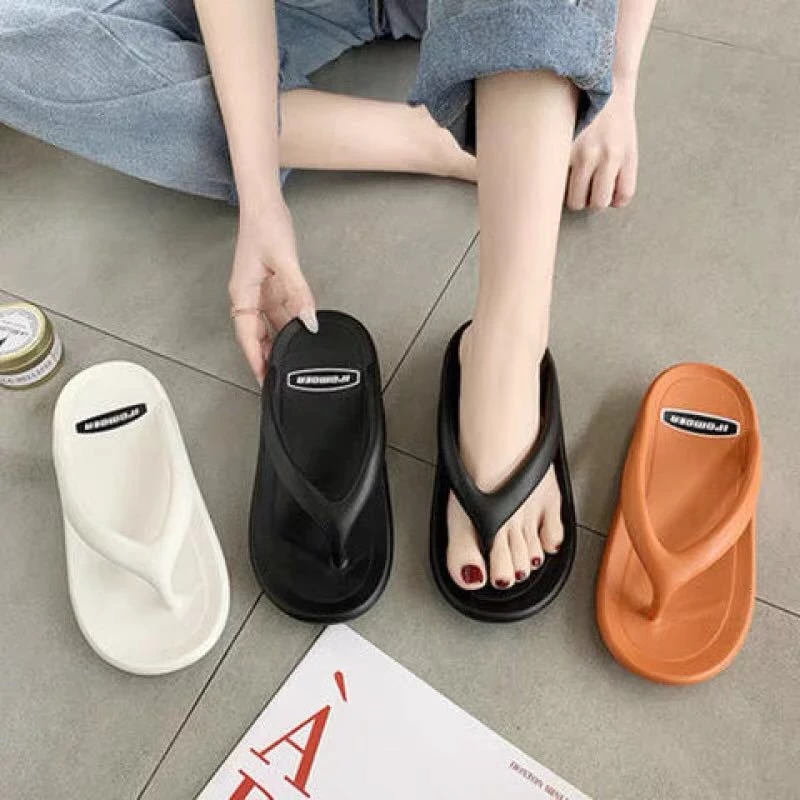 Koovan Women s Slipper Flip flops Female 2020 Summer New Trend Simple Couples Vacation Sandals Men Platform Sandals And Slippers