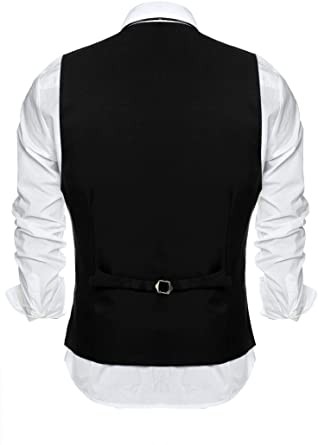 Coofandy Mens V-Neck Sleeveless Slim Fit Jacket Casual Suit Vests